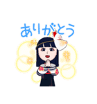 狐のめんの女の子（個別スタンプ：2）