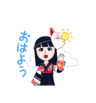 狐のめんの女の子（個別スタンプ：5）