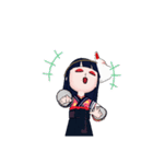 狐のめんの女の子（個別スタンプ：7）