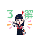 狐のめんの女の子（個別スタンプ：10）