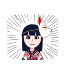 狐のめんの女の子（個別スタンプ：12）
