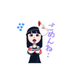 狐のめんの女の子（個別スタンプ：14）