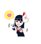 狐のめんの女の子（個別スタンプ：16）