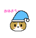 コーギーのドットスタンプ（個別スタンプ：3）