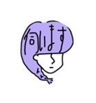 横顔 すみれ さん（個別スタンプ：15）