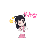 セーラー服のかわいいアバタースタンプ（個別スタンプ：3）