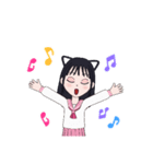 セーラー服のかわいいアバタースタンプ（個別スタンプ：5）