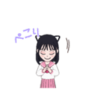 セーラー服のかわいいアバタースタンプ（個別スタンプ：7）