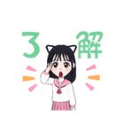 セーラー服のかわいいアバタースタンプ（個別スタンプ：8）