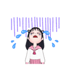 セーラー服のかわいいアバタースタンプ（個別スタンプ：9）