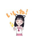 セーラー服のかわいいアバタースタンプ（個別スタンプ：10）