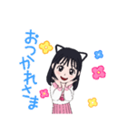セーラー服のかわいいアバタースタンプ（個別スタンプ：13）