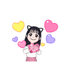 セーラー服のかわいいアバタースタンプ（個別スタンプ：14）