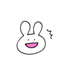 笑顔を絶やさないようさぎ(改)（個別スタンプ：7）