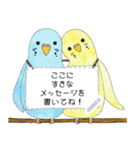 インコ メッセージスタンプ（個別スタンプ：3）