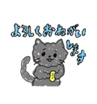 ていねいなねこさん（個別スタンプ：3）