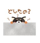 柴犬 黒しば だけど(手描きタッチ)（個別スタンプ：28）