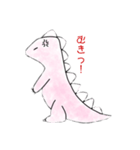 手書きの恐竜(ピンク)（個別スタンプ：2）