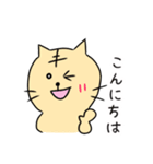 ねこよしねこ吉の敬語あいさつ（個別スタンプ：1）