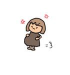 妊娠後期のもんさん可愛い日常スタンプ♪（個別スタンプ：18）