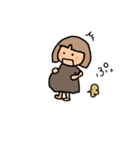 妊娠後期のもんさん可愛い日常スタンプ♪（個別スタンプ：21）