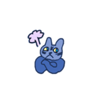 40 expressive blue cats（個別スタンプ：3）