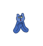 40 expressive blue cats（個別スタンプ：24）