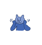 40 expressive blue cats（個別スタンプ：26）