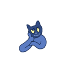 40 expressive blue cats（個別スタンプ：31）