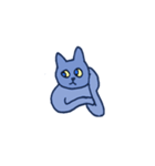 40 expressive blue cats（個別スタンプ：32）