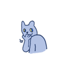 40 expressive blue cats（個別スタンプ：34）