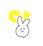 嬉しそうなニコニコうさぎのスタンプ（個別スタンプ：16）