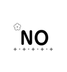 モノクロ スタンプsimple（個別スタンプ：22）