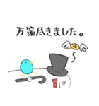 帽子をかぶったおばけ紳士（個別スタンプ：33）