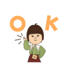 ぽちゃりな女の子（個別スタンプ：3）