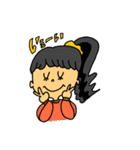 ちょっぴり背伸びをしたカラフルガール（個別スタンプ：3）