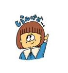 ちょっぴり背伸びをしたカラフルガール（個別スタンプ：6）