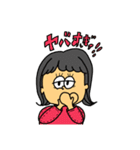 ちょっぴり背伸びをしたカラフルガール（個別スタンプ：9）