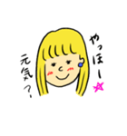 金髪の女の子 使えることば（個別スタンプ：4）