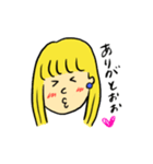 金髪の女の子 使えることば（個別スタンプ：6）