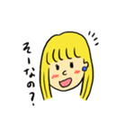 金髪の女の子 使えることば（個別スタンプ：7）
