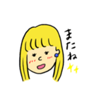 金髪の女の子 使えることば（個別スタンプ：8）