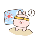 ピンクうさぎの一日（個別スタンプ：2）