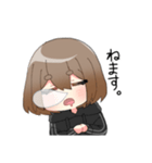 ショート茶髪ちゃん（個別スタンプ：4）