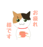 三毛猫みーにゃお仕事のご挨拶（敬語）（個別スタンプ：10）