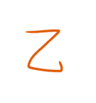 超シンプルな手書き漢字1文字スタンプ（個別スタンプ：25）