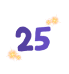 数字25～40（個別スタンプ：1）