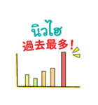 タイ語日本語 毎日体調管理しっかりね！（個別スタンプ：3）