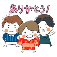 [LINEスタンプ] THREEFLAGS-希望の狼煙-挨拶スタンプ