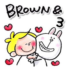 [LINEスタンプ] BROWN＆FRIENDS×ムチムチboy 3